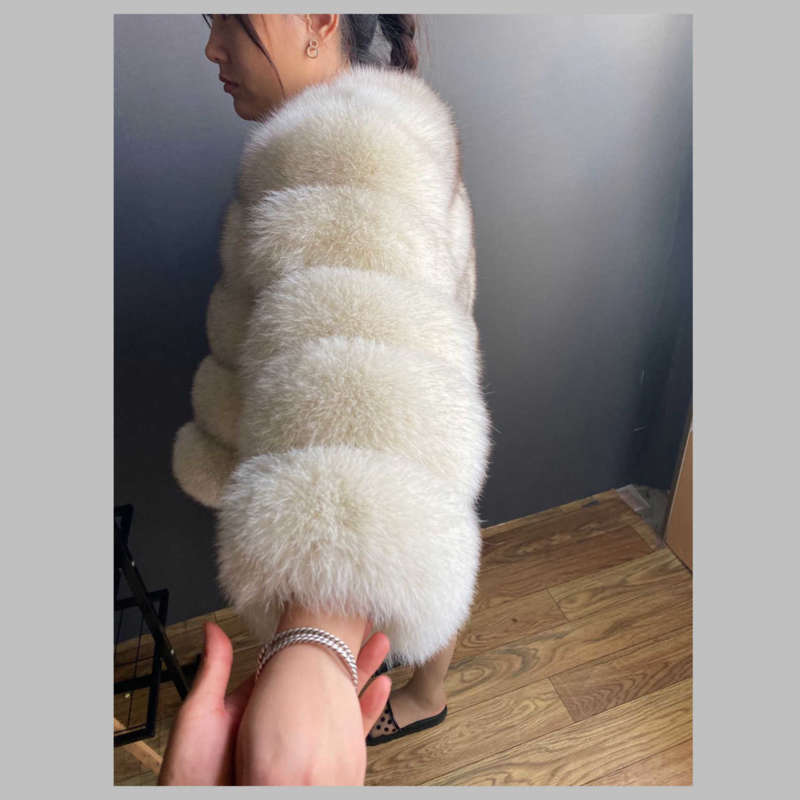 Fashion winter warm women coat natural fox fur coat real fox fur jacket winter thick warm jackets vest custom made xxxxxl 210927
