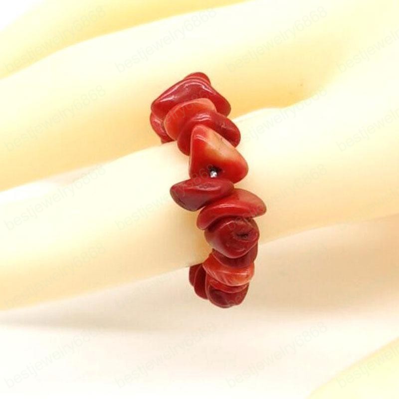 Irregular Natural Crystal Stone Handmade Band Rings For Women Girl Fashion Party Club Decor Punk Jewelry