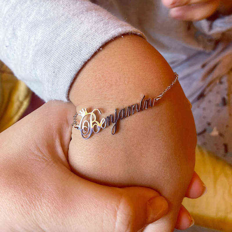 Personalized Name Bracelet Children Stainless Steel Chain Infant Baptism Custom Bracelets for Baby Kids Handmade Jewelry Gifts
Personalized Name Bracelet Children Stainless Steel Chain Infant Baptism Custom Bracelets for Baby Kids Handmade Jewelry Gifts