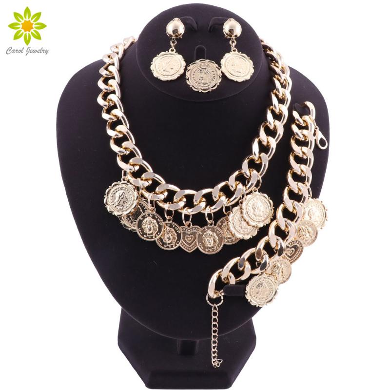 Wedding Jewelry Sets Exquisite Dubai Gold Color Necklace Set Nigerian Women Accessories African Beads Costume, Slivery;golden
Wedding Jewelry Sets Exquisite Dubai Gold Color Necklace Set Nigerian Women Accessories African Beads Costume, Slivery;golden