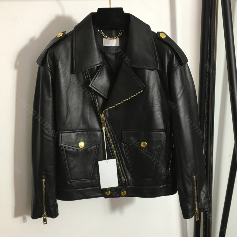 Designer women leather jacket coats Top quality Celin logo latest design organza puff sleeve lotus leaf pendulum stitching fur sheepskin motorcycle jackets -XXL
Designer women leather jacket coats Top quality Celin logo latest design organza puff sleeve lotus leaf pendulum stitching fur sheepskin motorcycle jackets -XXL