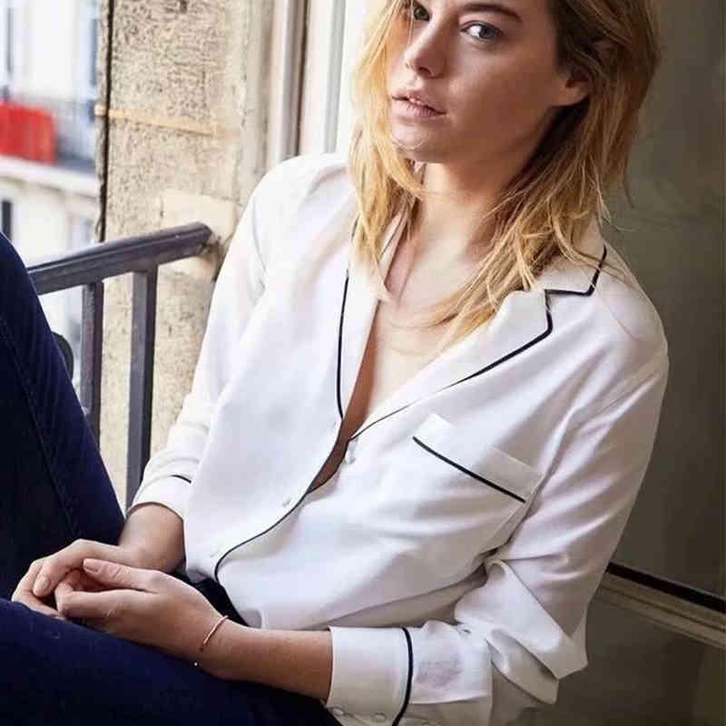 Spring Autumn Women Shirts Single Breasted Office Lady Turn Down Collar Blouses FemaleTops Loose Korean Style Blusas 210422