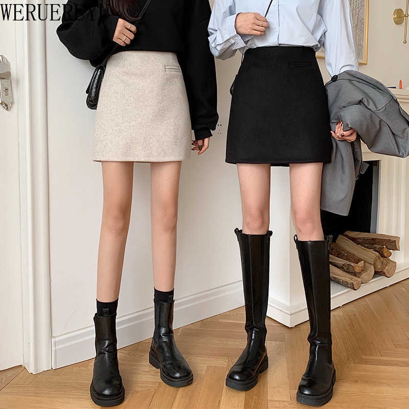WERUERUYU Spring Vintage Temperament High Waist A-line Office Skirts Womens Woolen Mini Skirt 210608, Photo color
WERUERUYU Spring Vintage Temperament High Waist A-line Office Skirts Womens Woolen Mini Skirt 210608, Photo color