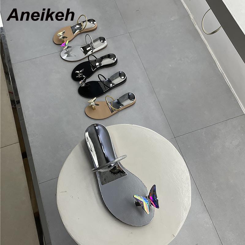 Slippers Aneikeh Square Heel Butterfly-Knot Thong Patent Leather Women Shoes Bling Summer Casual Slides Fashion Concise Shallow, Black
Slippers Aneikeh Square Heel Butterfly-Knot Thong Patent Leather Women Shoes Bling Summer Casual Slides Fashion Concise Shallow, Black
