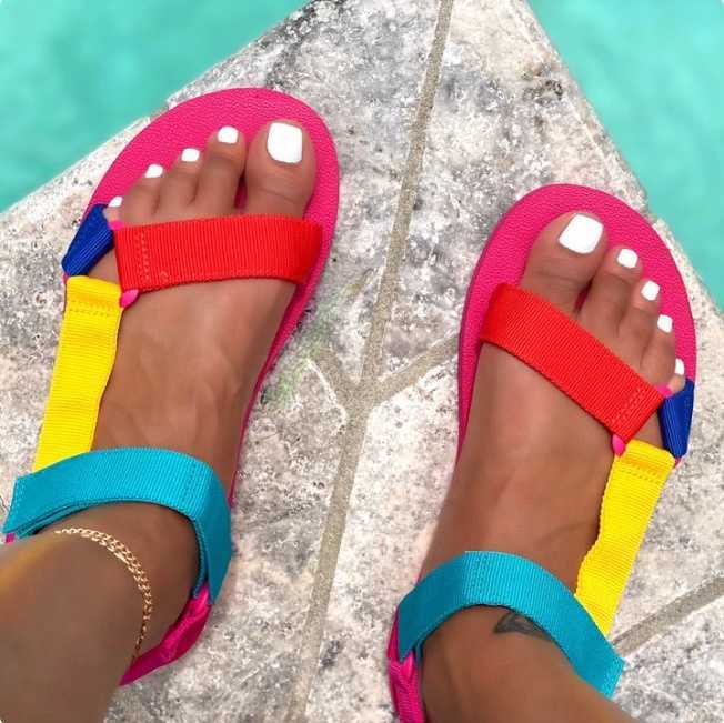 2021 Women Summer Shoes Sandals Flat Beach Velcro Fashion Outdoor Casual Open Toe Sandalias Mujer Y0721, Black
2021 Women Summer Shoes Sandals Flat Beach Velcro Fashion Outdoor Casual Open Toe Sandalias Mujer Y0721, Black