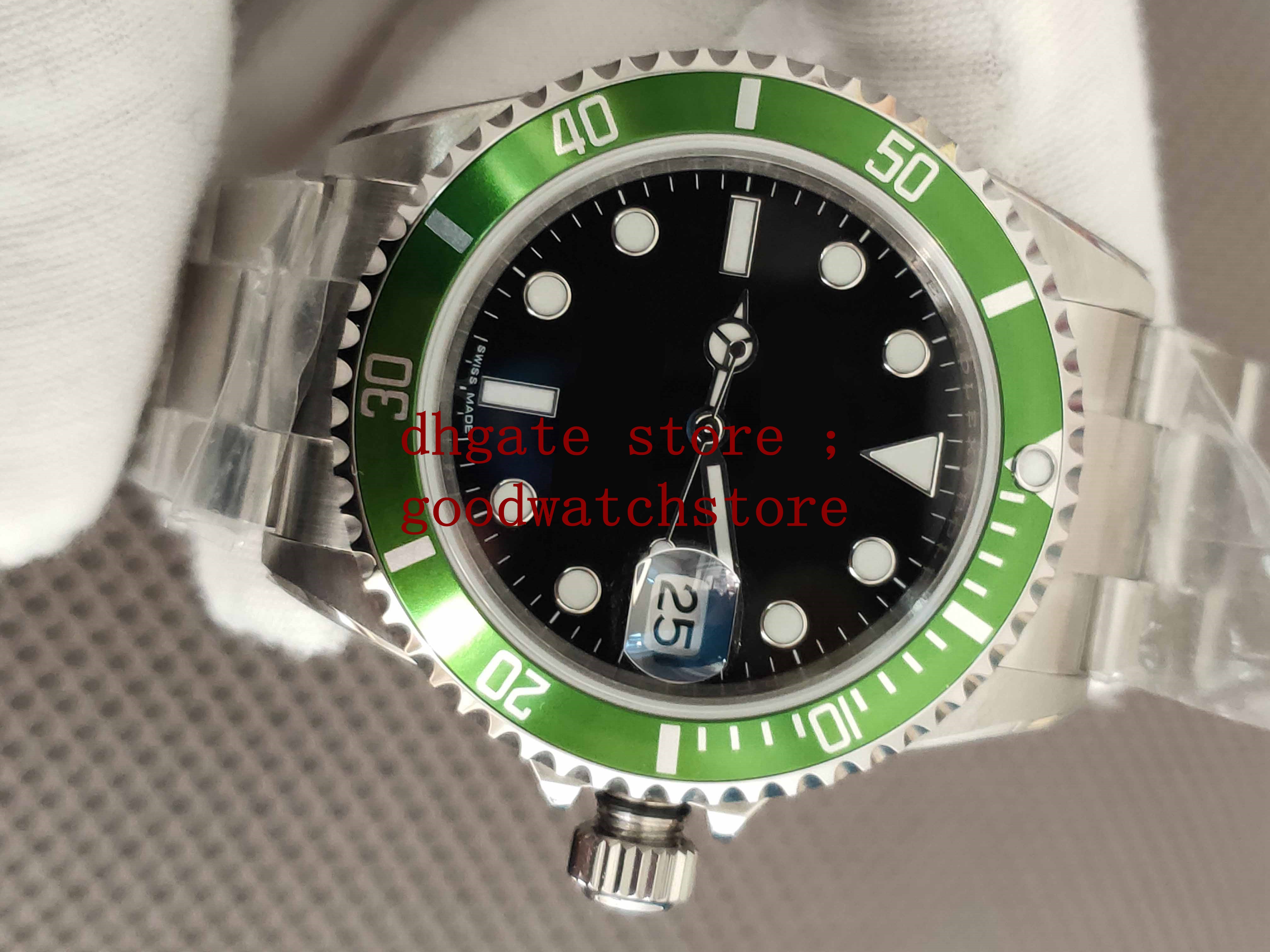 Mens BP Factory new version Watch Green Black Alloy Bezel 40mm 16610LV Dive Wristwatches automatic Movement Men Stainless Steel Watches
Mens BP Factory new version Watch Green Black Alloy Bezel 40mm 16610LV Dive Wristwatches automatic Movement Men Stainless Steel Watches