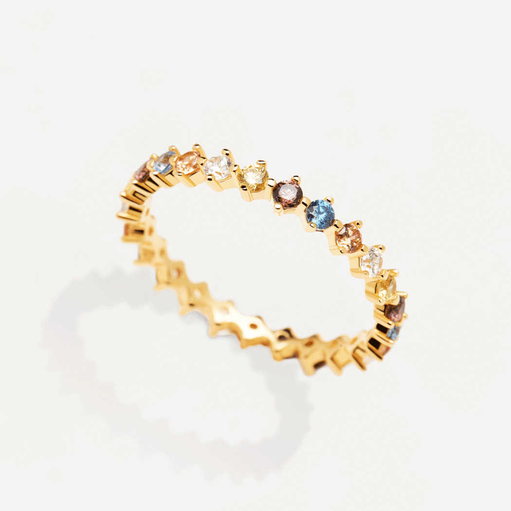 Spanish pdpaola color diamond ring versatile minority design brand S925 silver plated 18K ring female
Spanish pdpaola color diamond ring versatile minority design brand S925 silver plated 18K ring female