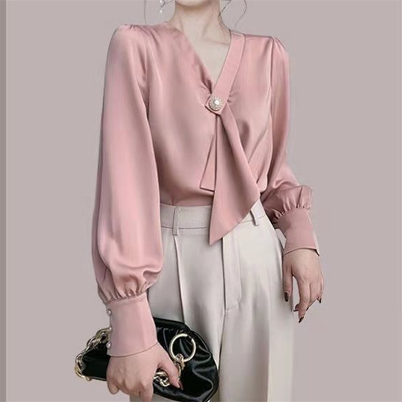 Fashion Korean version of all-match shirt women spring casual long-sleeved 210520, White
Fashion Korean version of all-match shirt women spring casual long-sleeved 210520, White