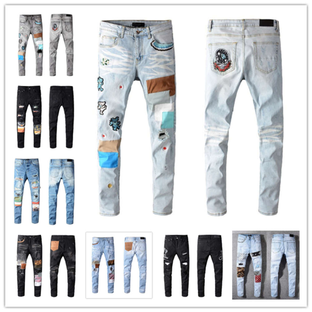 designer2021 Mens Fashion Skinny Straight Slim Ripped Jean elastic Casual Motorcycle Biker Stretch Denim Trouser Classic Pants jeans size 28-40, Blue
designer2021 Mens Fashion Skinny Straight Slim Ripped Jean elastic Casual Motorcycle Biker Stretch Denim Trouser Classic Pants jeans size 28-40, Blue