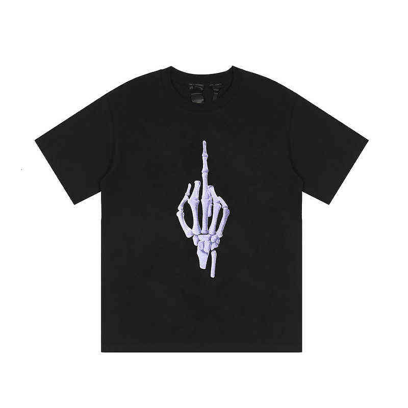 2022 Vlon Summer Hip Hop Print Short Sleeve T-shirt Ins Dark Half Sleeve Top Men's Loose Bottomed Shirt Fashion