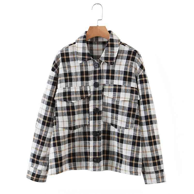 Plaid Stylish Shirt Women Turn Down Collar Office Fashion Female Blouse Long Sleeve single buttons Plus Size Tops Blusa Feminina 210524
Plaid Stylish Shirt Women Turn Down Collar Office Fashion Female Blouse Long Sleeve single buttons Plus Size Tops Blusa Feminina 210524