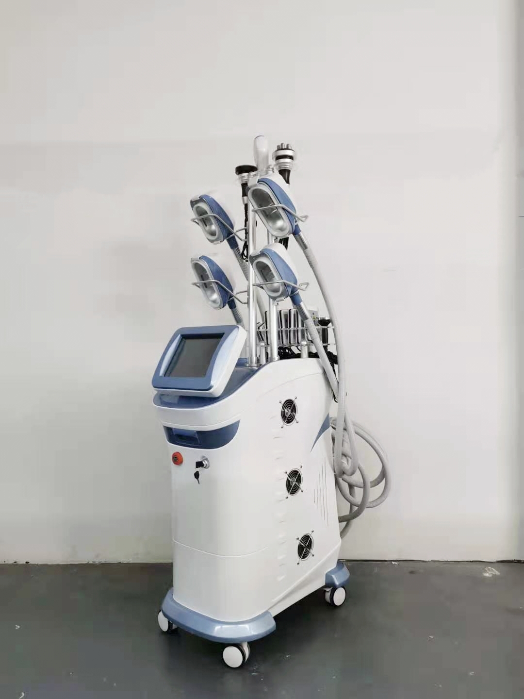 360° Multifunction Cryo freeze slimming fat reduce 5 handles working together Cryolipolysis+Cavitation+RF+ lipolaser Ultracavitation double chin remov