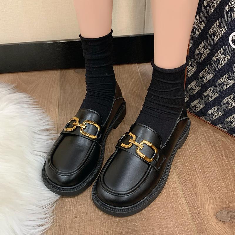 Dress Shoes 2021 Autumn And Winter Chain Solid Color Flat-bottomed Lazy One-foot Loafers Small Leather Round Toe Women's Pumps, Black
Dress Shoes 2021 Autumn And Winter Chain Solid Color Flat-bottomed Lazy One-foot Loafers Small Leather Round Toe Women's Pumps, Black