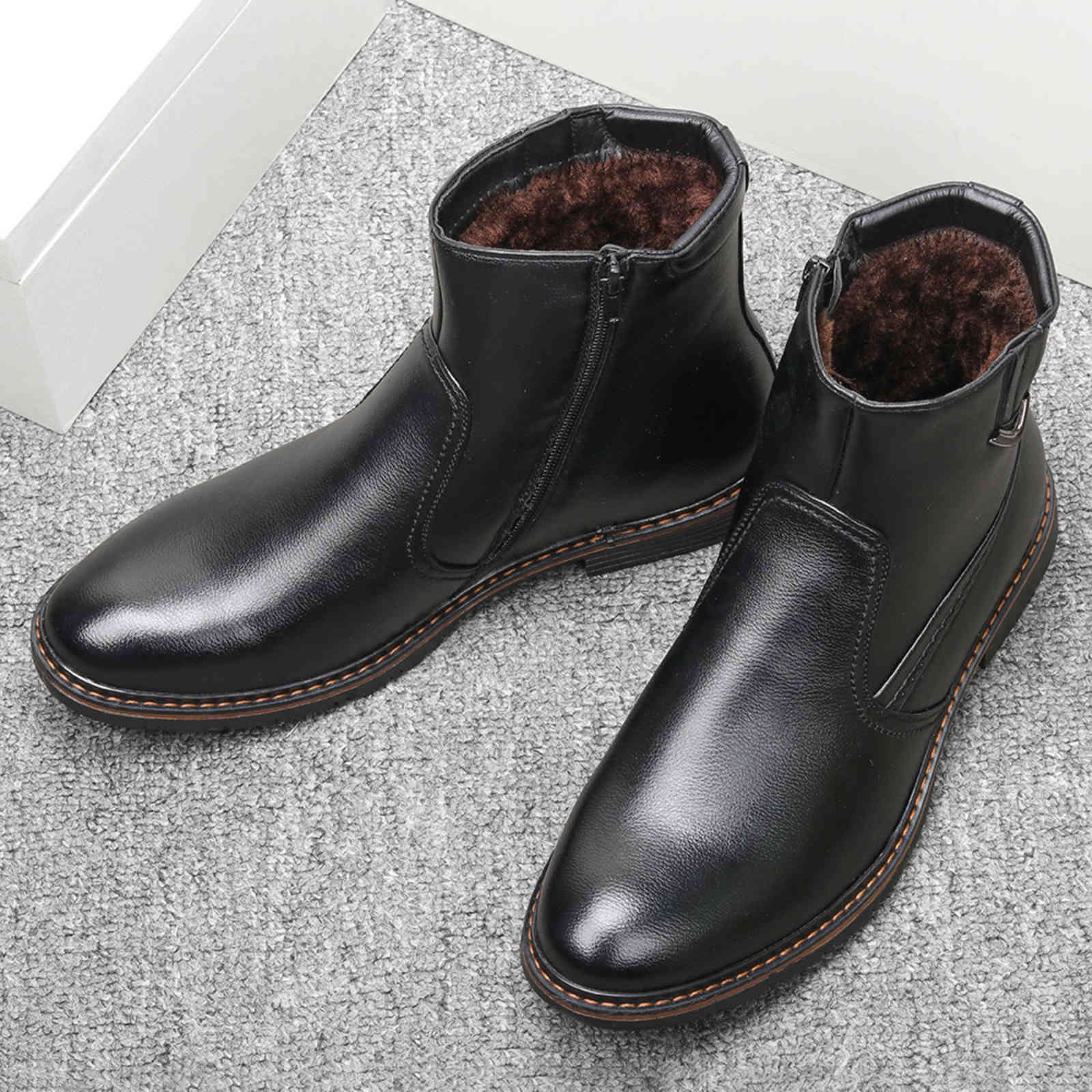 Dress Shoes Men Winter Boots Non-Slip Comfortable Brand Snow boots Fashion Warm A530, Black
Dress Shoes Men Winter Boots Non-Slip Comfortable Brand Snow boots Fashion Warm A530, Black