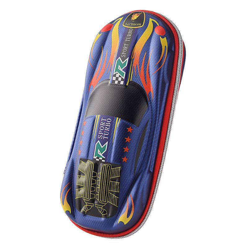 Pencil Cases 3D Racing Car Cartoons School Case For Children Stationery Box EVA PU Plastic Pen Boy Cute Bag