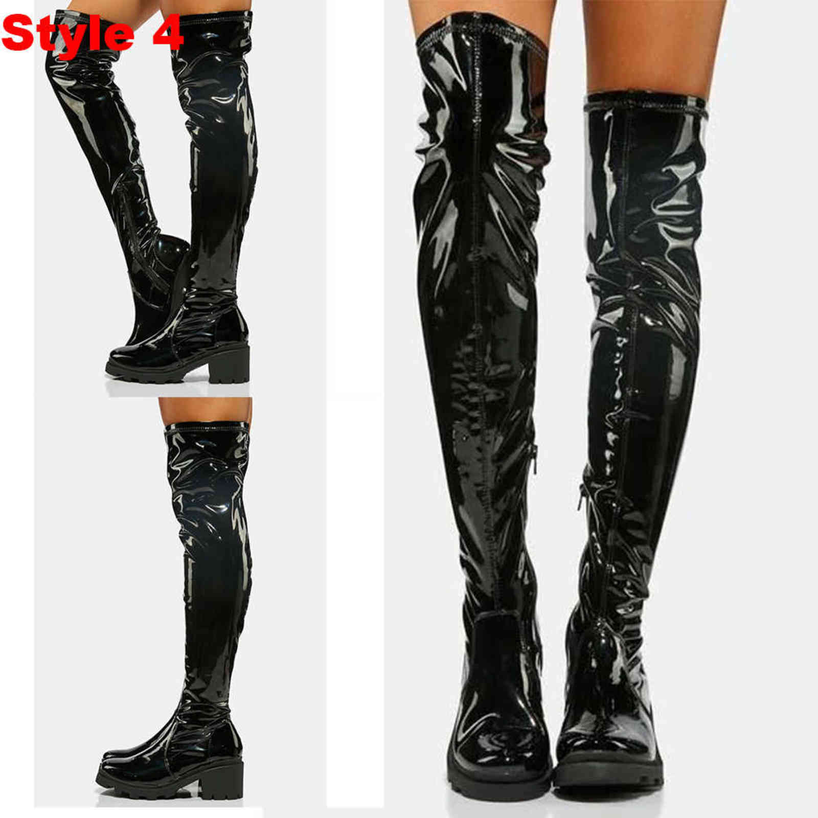New Brand Design Platform Pocket Bags Thigh High Boots Women Zipper Casual Sexy Fashion Top Quality Over The Knee Boots Woman H1116