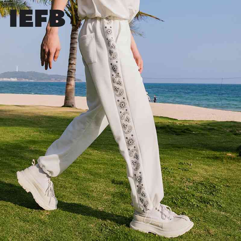 IEFB Men's Patchwork Casual Pants Summer Loose Straight Drawstring Leggings Sports Pants Elastic Waist Sweatpants Y6701 210524, White
IEFB Men's Patchwork Casual Pants Summer Loose Straight Drawstring Leggings Sports Pants Elastic Waist Sweatpants Y6701 210524, White