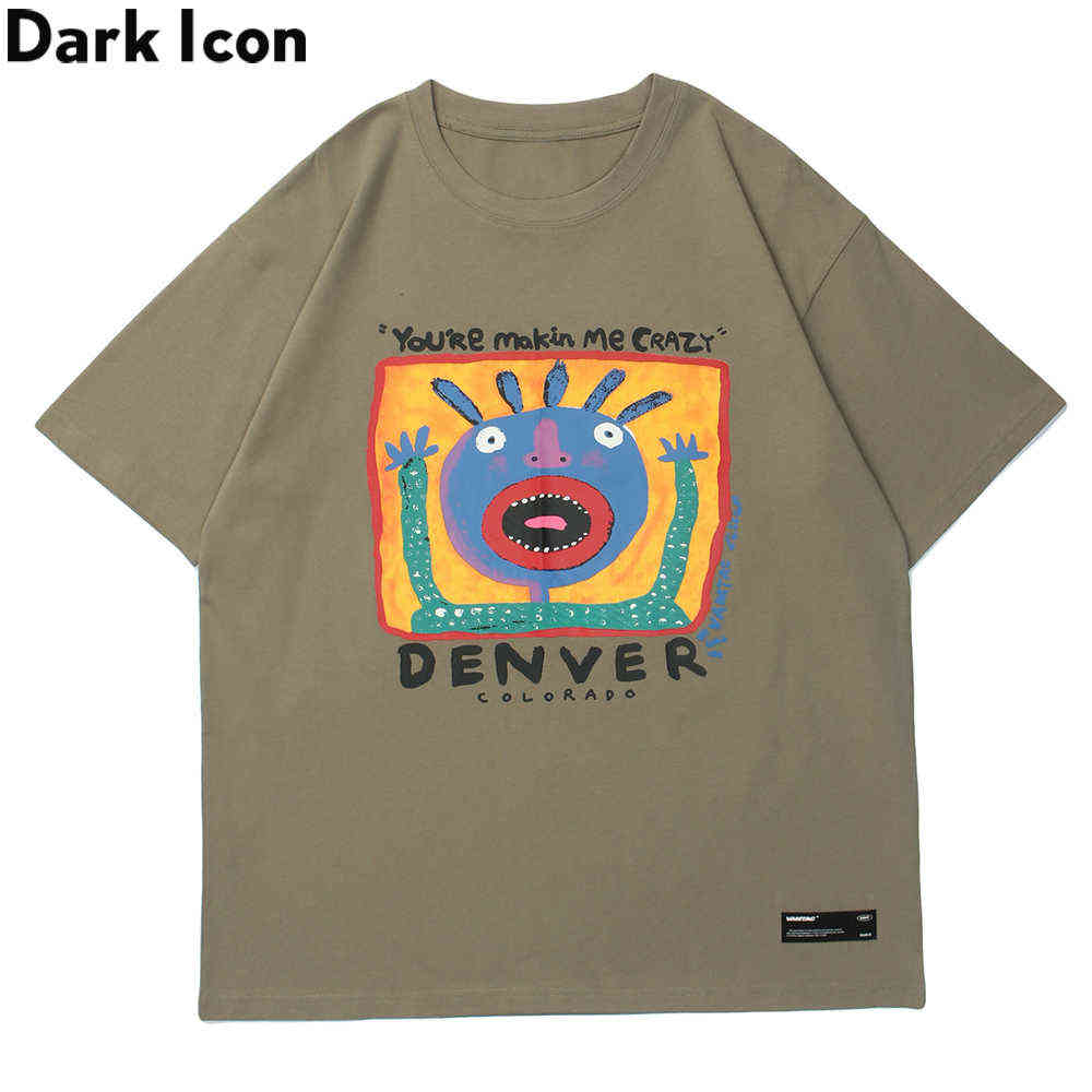 Cartoon Printed Oversized T-shirt Men Women Summer Short Sleeved Men's Tshirts Cotton Tee 210603, Khaki
Cartoon Printed Oversized T-shirt Men Women Summer Short Sleeved Men's Tshirts Cotton Tee 210603, Khaki