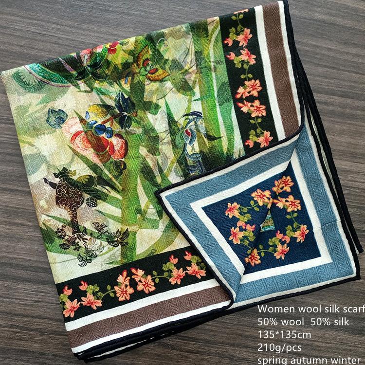 Scarves Naizaiga Chinese Antique Series Blue White Bamboo Forest Silk Wool Double-sided Printing To Keep Warm 135 Square Scarf , MSK97
Scarves Naizaiga Chinese Antique Series Blue White Bamboo Forest Silk Wool Double-sided Printing To Keep Warm 135 Square Scarf , MSK97