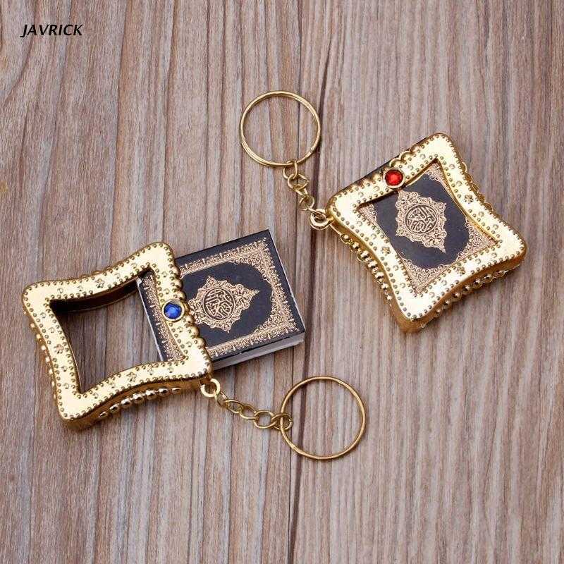 Mini Ark Quran Book Koran Pendant Muslim Keychain Bag Purse Car Decor Jewelry G1019