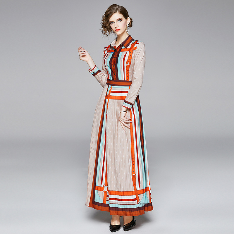 2022 Runway Striped Pleated Maxi Dress Luxury Women Designer Long Sleeve Printed Prom A-Line Dresses Slim Business Party Office Spring Autumn Elegant Ladies Clothes, Green
2022 Runway Striped Pleated Maxi Dress Luxury Women Designer Long Sleeve Printed Prom A-Line Dresses Slim Business Party Office Spring Autumn Elegant Ladies Clothes, Green