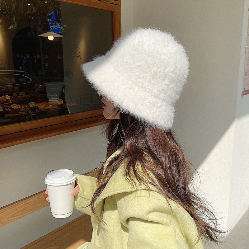 White autumn and imitation mink fisherman's Korean version versatile winter fur basin hat, Blue;gray
White autumn and imitation mink fisherman's Korean version versatile winter fur basin hat, Blue;gray