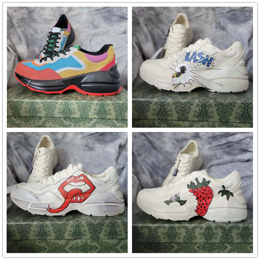 Rhyton White Leather Shoe Womens Luxurys Designers Stripe Vintage Sneakers Runner Trainers Designer Mens Casual Shoes Strawberry Red Lip Tiger Flash Duck Mouse, Customize;dont pay it alone
Rhyton White Leather Shoe Womens Luxurys Designers Stripe Vintage Sneakers Runner Trainers Designer Mens Casual Shoes Strawberry Red Lip Tiger Flash Duck Mouse, Customize;dont pay it alone