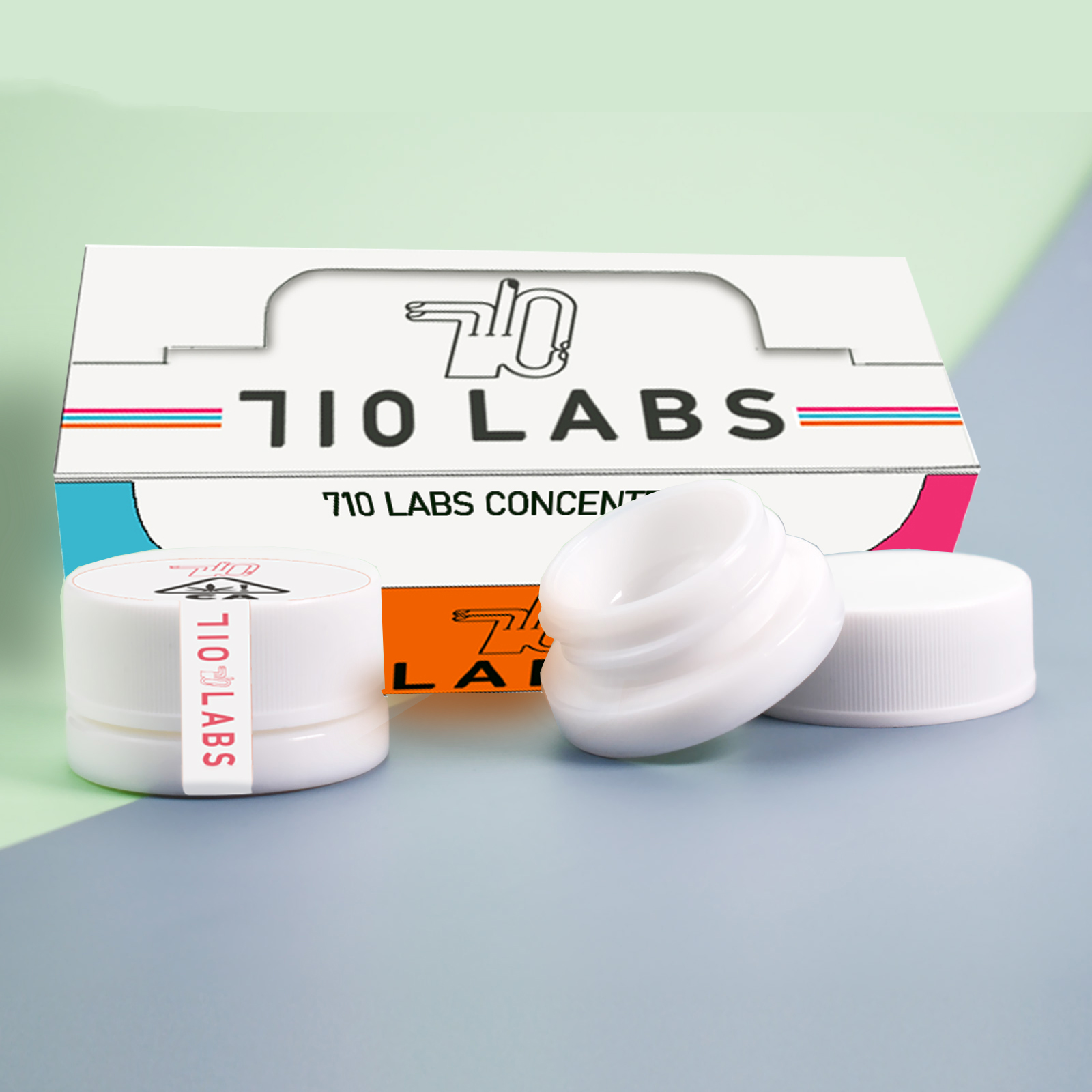 710 Labs Concentrate Glass Jar Package 710 Show Box Shatter wax Resin Jar Packaging Connected Galaxy Extracts box от DHgate WW
