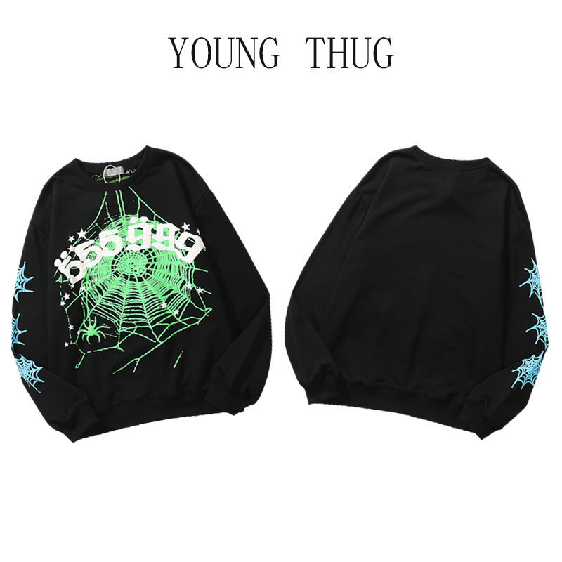 Men and Women's Hoodies Sweater Beauty East Coast Rapper Young Thug Long-sleeved Sp5der High Street Trend Cotton, Black
Men and Women's Hoodies Sweater Beauty East Coast Rapper Young Thug Long-sleeved Sp5der High Street Trend Cotton, Black