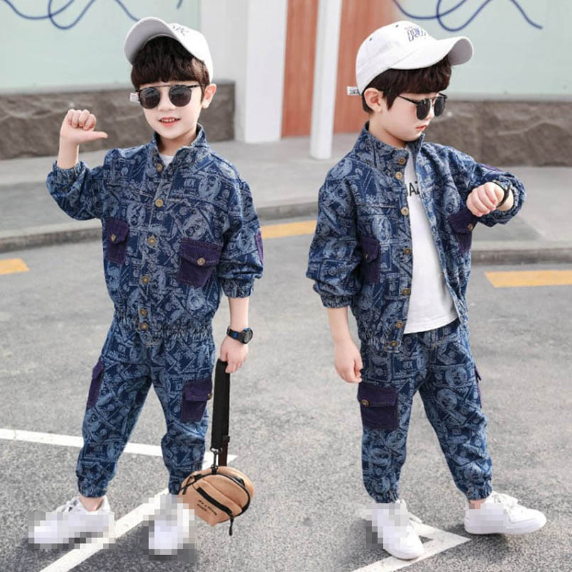 Boys Clothing Sets Boy Suit Kids Outfits Spring Autumn Denim Long Sleeve Jackets Coats Trousers Pants 2Pcs Fashion B4804, Blue
Boys Clothing Sets Boy Suit Kids Outfits Spring Autumn Denim Long Sleeve Jackets Coats Trousers Pants 2Pcs Fashion B4804, Blue