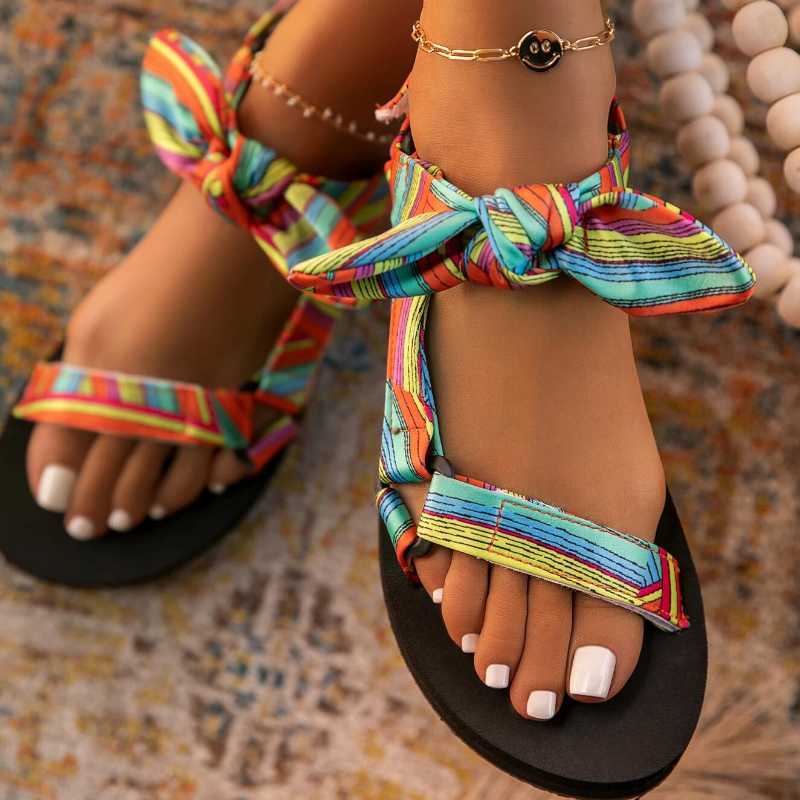Sandals Women 2021 New Women's Shoes Color Flat Casual Lace Up Bow Sandals Fashion Femmes Summer Outdoor Leopard Beach Footwear Y0721, Black plaid
Sandals Women 2021 New Women's Shoes Color Flat Casual Lace Up Bow Sandals Fashion Femmes Summer Outdoor Leopard Beach Footwear Y0721, Black plaid