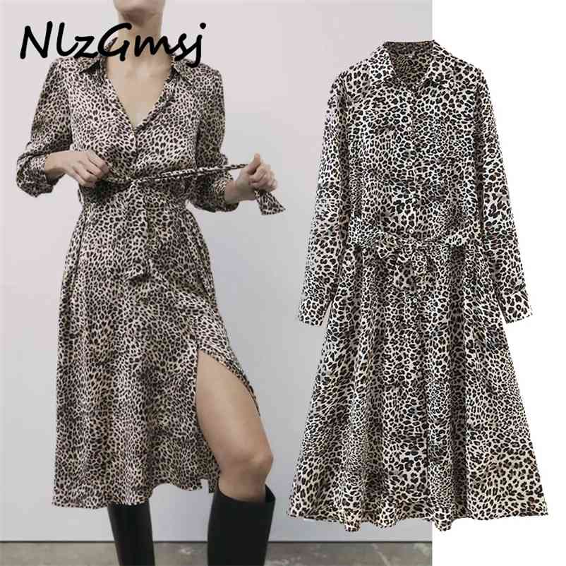 Dres Animal Print Female Lapel Collar Long Sleeve Sashes Loose Casual Plus Size Midi Vestido 210628, As picture
Dres Animal Print Female Lapel Collar Long Sleeve Sashes Loose Casual Plus Size Midi Vestido 210628, As picture