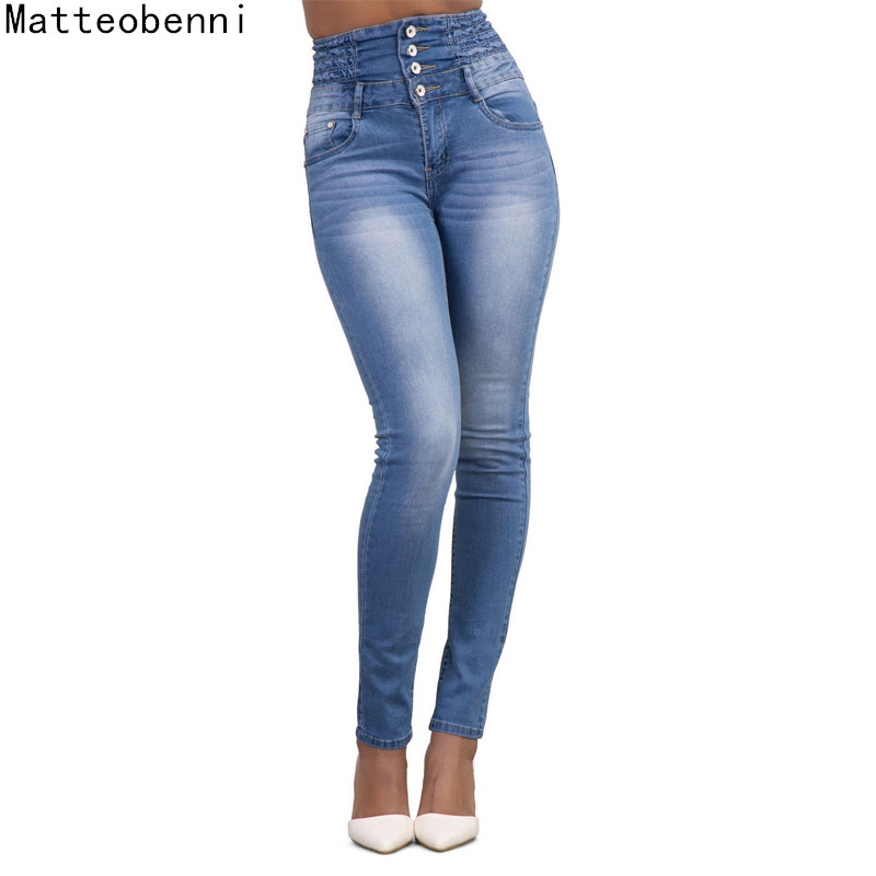 Women Black Jeans Push Up Pencil Denim Pants Ladies Vintage High Waist Jeans Casual Stretch Skinny Mom Jean Slim Femme Plus Size