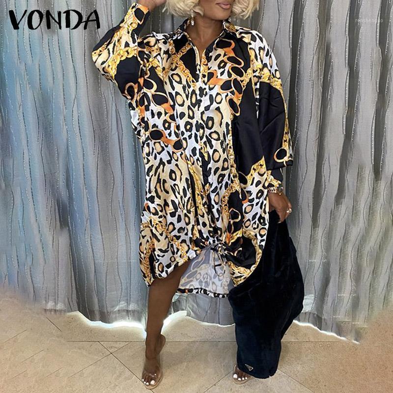 Casual Dresses Elegant Printed Midi Dress 2021 VONDA Vintage Puff Sleeve Lapel Collar Button Up Shirt Vestidos Long Robes, Yellow
Casual Dresses Elegant Printed Midi Dress 2021 VONDA Vintage Puff Sleeve Lapel Collar Button Up Shirt Vestidos Long Robes, Yellow