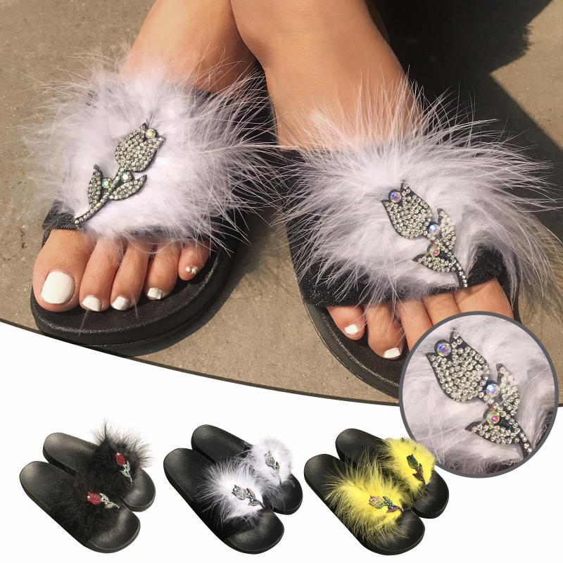 Sandals Women Flower Decoration Plush Summer Ladies Casual Solid Color Flat Slippers Shoes Zapatos De Mujer 2021, Black
Sandals Women Flower Decoration Plush Summer Ladies Casual Solid Color Flat Slippers Shoes Zapatos De Mujer 2021, Black