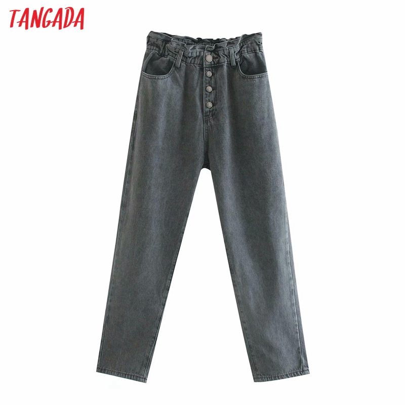 Tangada 2021 fashion women loose jeans pants long trousers strethy waist pockets buttons female pants 6P7, Blue
Tangada 2021 fashion women loose jeans pants long trousers strethy waist pockets buttons female pants 6P7, Blue