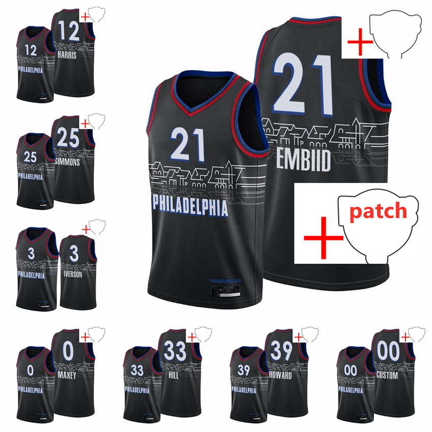 Philadelphia76ersMen Basketball jersey21 Joel Embiid Ben Simmons Tyrese Maxey Tobias Harris Dwight Howard George Hill Black 2021 Playoffs Jersey
Philadelphia76ersMen Basketball jersey21 Joel Embiid Ben Simmons Tyrese Maxey Tobias Harris Dwight Howard George Hill Black 2021 Playoffs Jersey