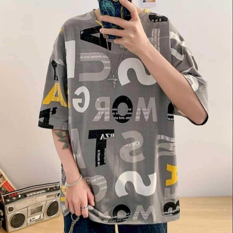 Cotton men's short-sleeved t-shirt male students Korean version of loose and versatile half-sleeved clothes streetwear 210526