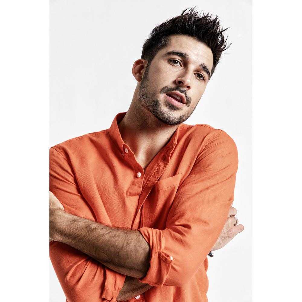 spring summer pure linen cotton shirts men cool Breathable classic basic shirt male high quality 190125 210708