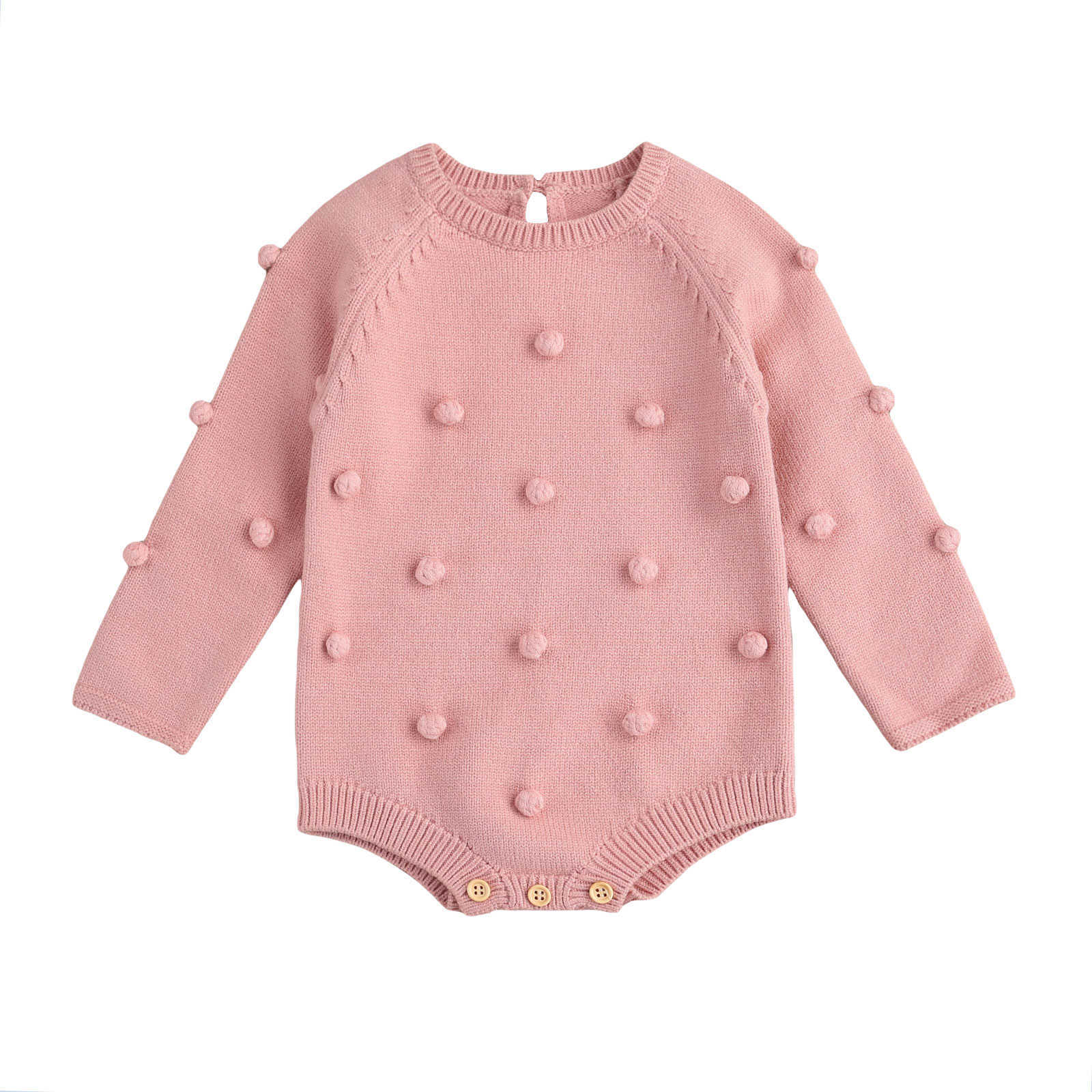 Baby Girls Knitted Short Romper with Ball Decorations Solid Color Long Sleeve O-neck Jumpsuit for Spring Fall 210722, Red
Baby Girls Knitted Short Romper with Ball Decorations Solid Color Long Sleeve O-neck Jumpsuit for Spring Fall 210722, Red