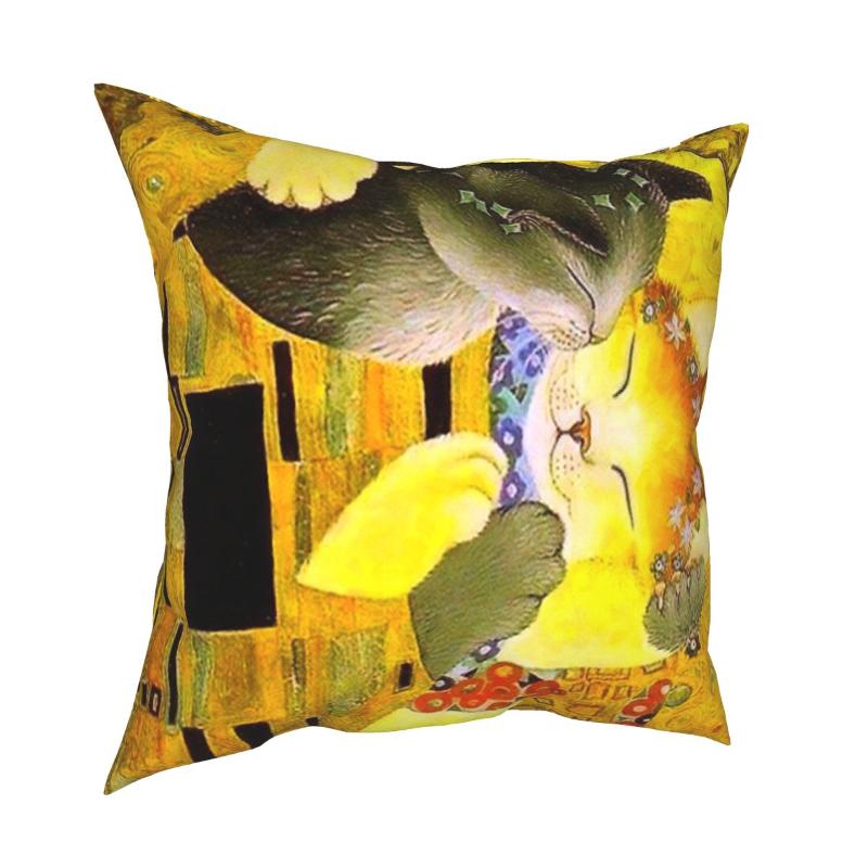 Gustav Klimt Art Cat Pillow Case Home Decorative Cushions Throw For Sofa Polyester Double-sided Printing Creative Cushion/Decorative
Gustav Klimt Art Cat Pillow Case Home Decorative Cushions Throw For Sofa Polyester Double-sided Printing Creative Cushion/Decorative