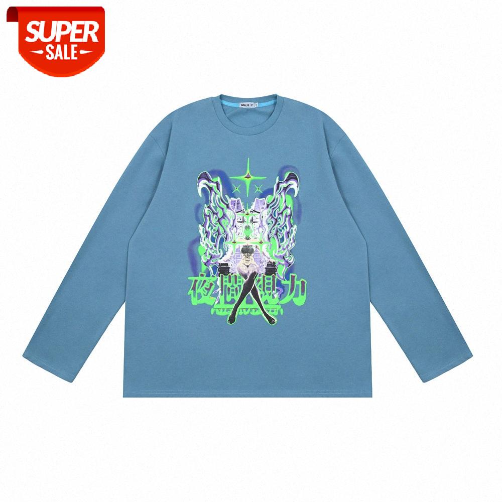 Street abstract printing long-sleeved T-shirt men's bf lazy romantic loose round neck bottoming shirt top #hC85, White;black
Street abstract printing long-sleeved T-shirt men's bf lazy romantic loose round neck bottoming shirt top #hC85, White;black