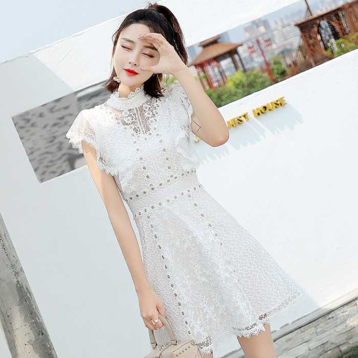 White lace French retro short dress female summer Office Lady Polyester Lace Solid Sleeveless Zippers 210603, Clear
White lace French retro short dress female summer Office Lady Polyester Lace Solid Sleeveless Zippers 210603, Clear