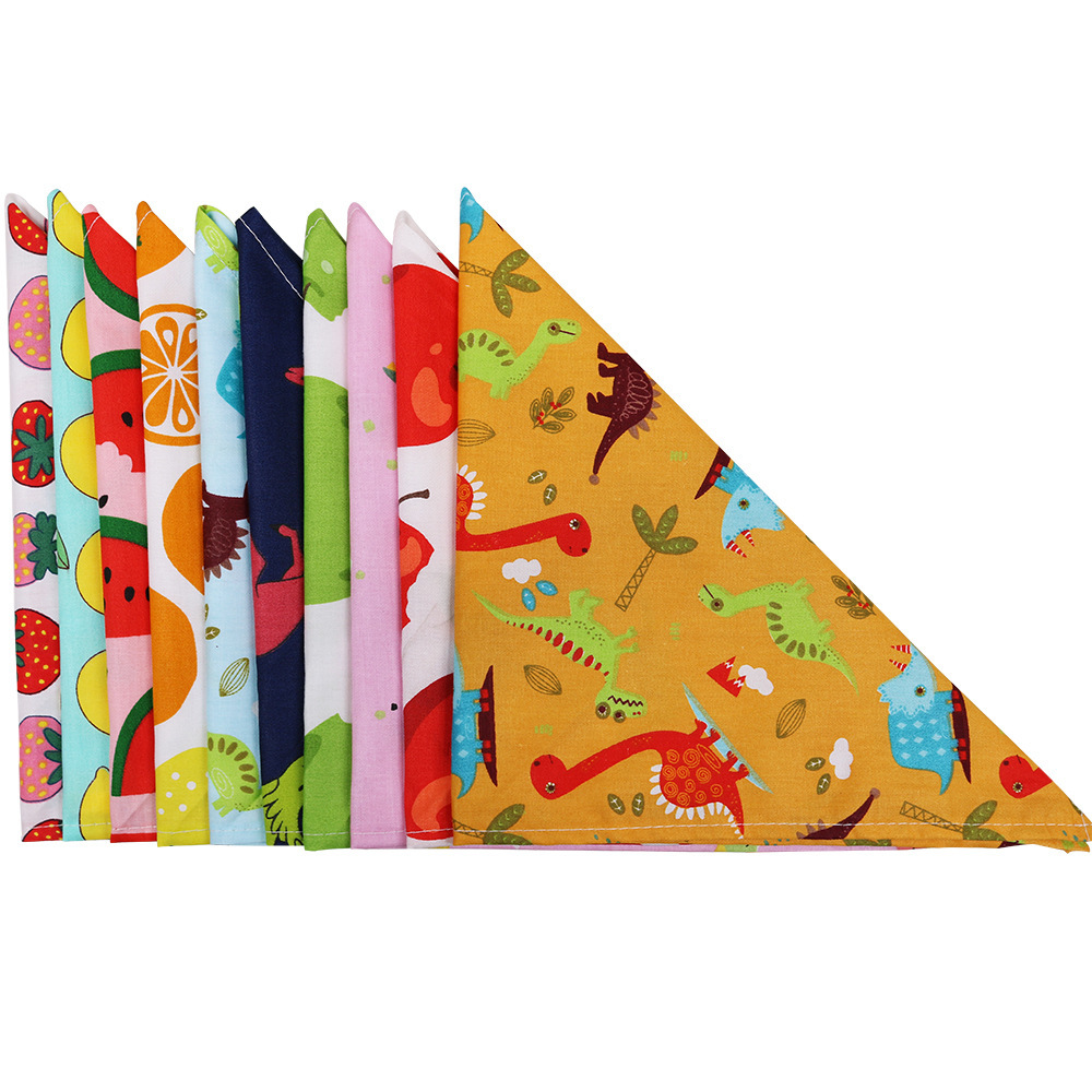 Cute Fruit Print Bandana Dogs Triangle Scarf Bibs Lemon Cat Collar Pet Neckerchief Adjustable Bulldog Teddy Dog Accessories