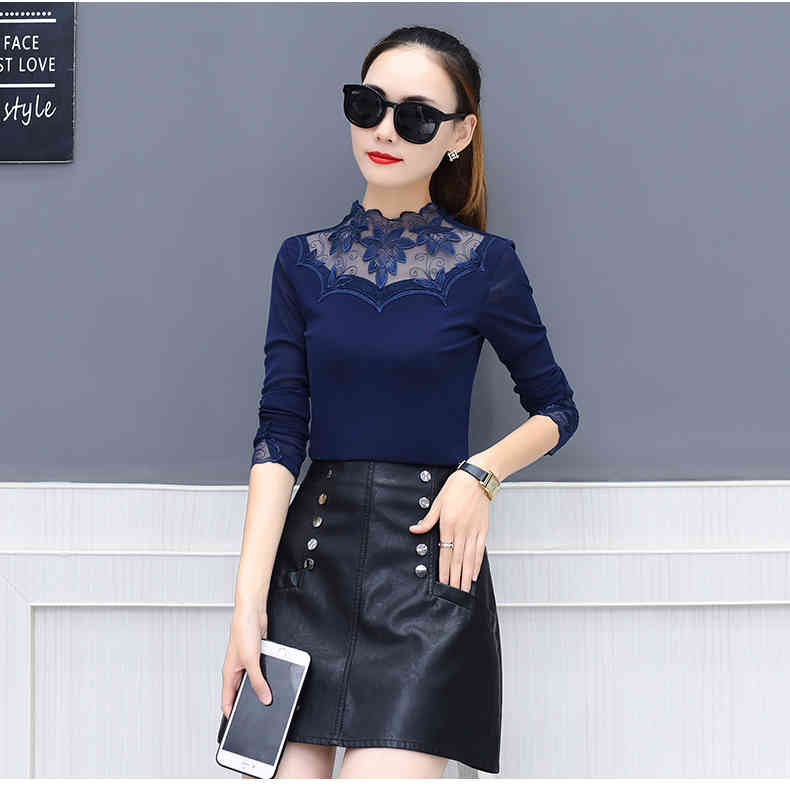 Arrival style Female Loose O-neck Plus Size Color Blouse long Sleeve Casual Women tops 176B 30 210506