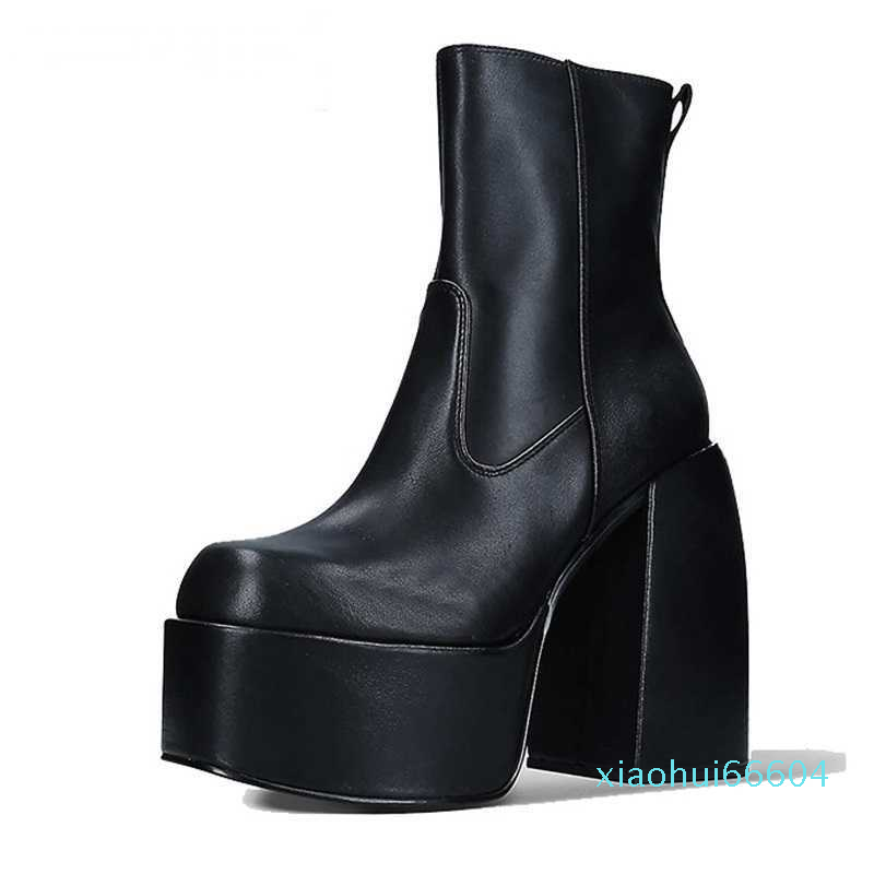 punk style autumn winter boots elastic microfiber shoes woman ankle high heels black thick platform long knee 210910 xx, Red patent short
punk style autumn winter boots elastic microfiber shoes woman ankle high heels black thick platform long knee 210910 xx, Red patent short