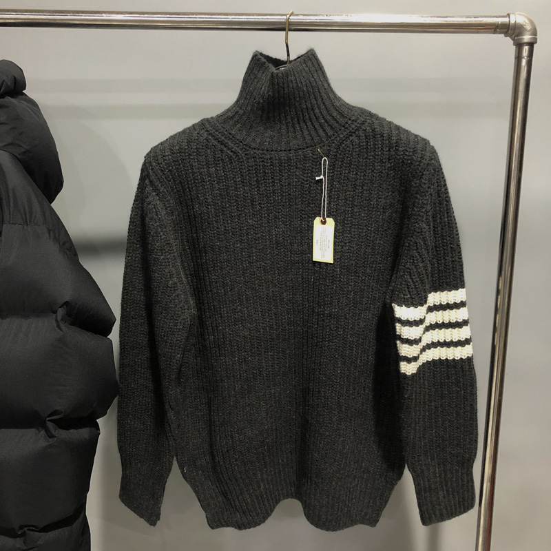 tees Fashion TB THOM Brand Sweaters Men Loose Turtleneck Pullovers Clothing Solid Striped Wool Autumn Winter Thick Casual Coat, White
tees Fashion TB THOM Brand Sweaters Men Loose Turtleneck Pullovers Clothing Solid Striped Wool Autumn Winter Thick Casual Coat, White