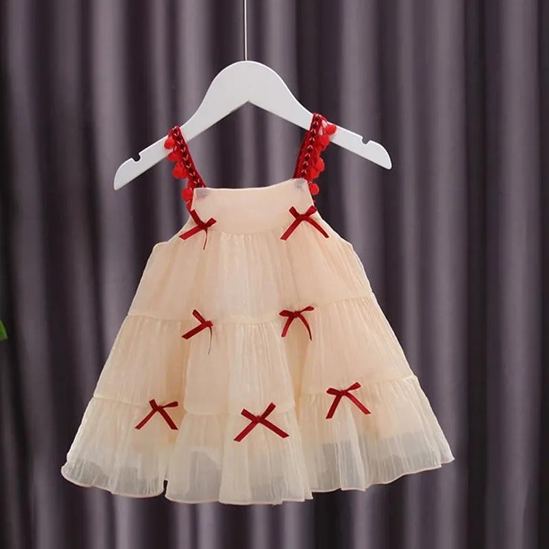 Girl's Dresses Baby Girls Summer Sling Dress Cute Bowknot Sleeveless Princess Mesh Tulle For Toddler Party Clothes, Red;yellow
Girl's Dresses Baby Girls Summer Sling Dress Cute Bowknot Sleeveless Princess Mesh Tulle For Toddler Party Clothes, Red;yellow