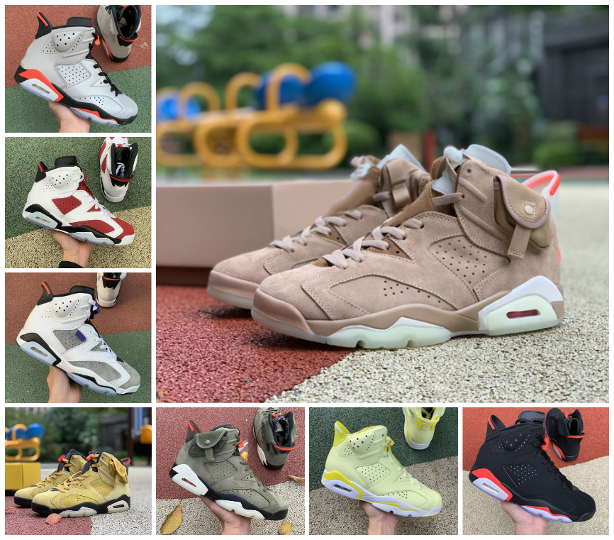 Top Quality Travis British Khaki 6s Basketball Shoes Carmine Hare Men 6 Black White Infrared DMP Electric Green UNC Washed Denim Gatorade Oreo Maroon Sneakers, Box
Top Quality Travis British Khaki 6s Basketball Shoes Carmine Hare Men 6 Black White Infrared DMP Electric Green UNC Washed Denim Gatorade Oreo Maroon Sneakers, Box