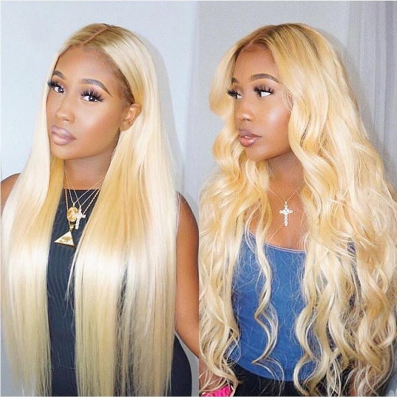 30inch 613 Blonde Lace Front Wig Human Hair Wigs For Women HD Transparent Frontal Brazilian Straight